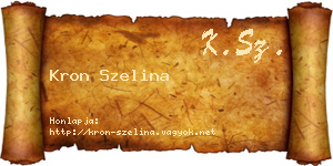 Kron Szelina névjegykártya